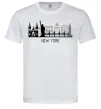 Чоловіча футболка Архитектура Нью Йорка Білий Чоловіча футболка Архитектура Нью Йорка Білий фото