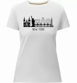 Женская премиум футболка New York New York Черный фото