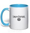 Чашка с цветной ручкой белая Dream Theater Размер S Голубой фото