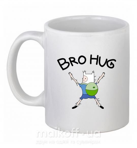 Чашка керамічна белая Bro hug розмір XS Білий фото