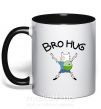 Чашка з кольоровою ручкою белая Bro hug розмір XS Чорний фото