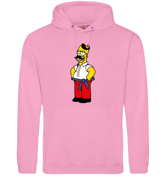 Чоловіча толстовка (худі) Гомер українець Рожевий фото
