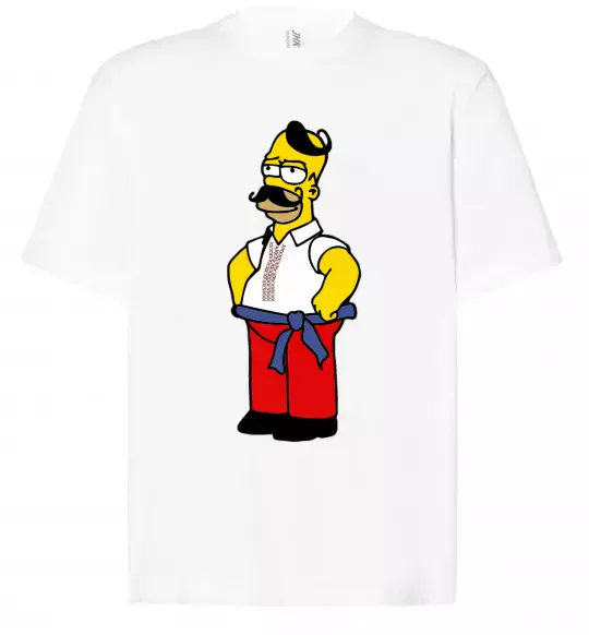 Футболка Оверсайз Гомер українець Белый фото