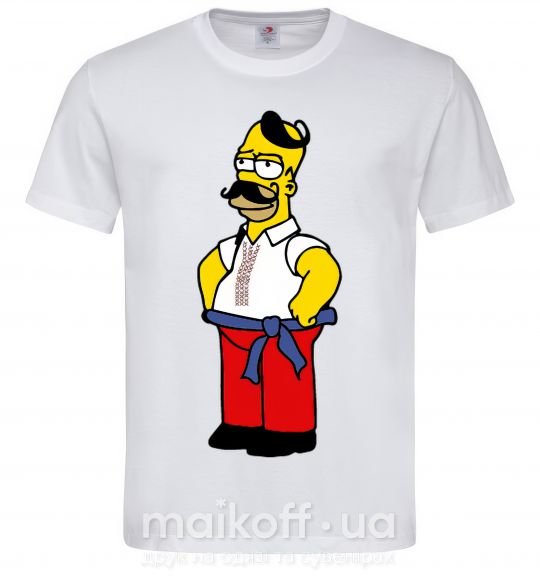Чоловіча футболка Гомер українець Білий фото