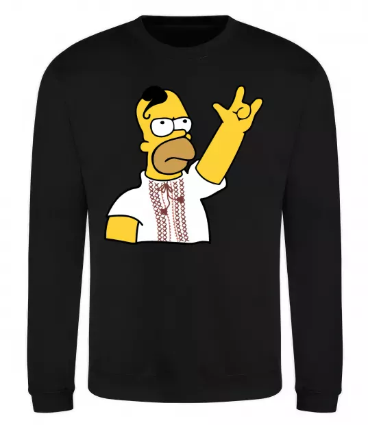 Світшот Сімпсон українець Чорний фото