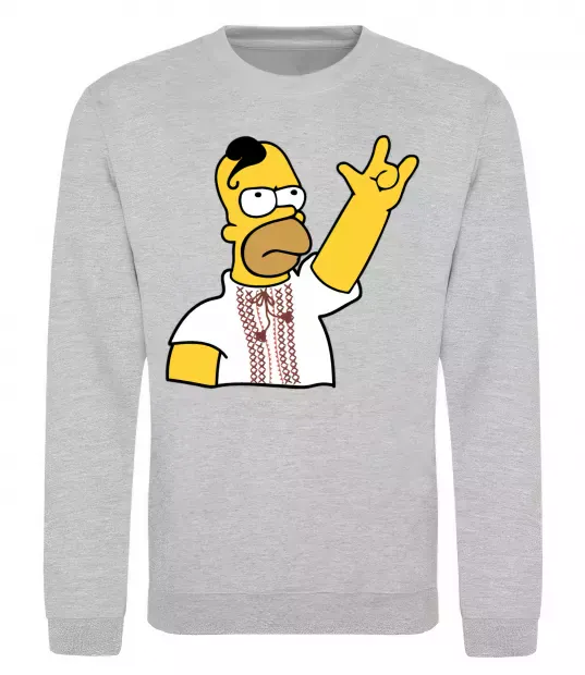 Світшот Сімпсон українець Сірий меланж фото