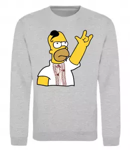 Свитшот Сімпсон українець Серый меланж фото