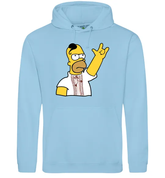Жіноча толстовка (худі) Сімпсон українець Блакитний фото