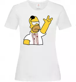 Женская футболка Сімпсон українець Белый фото