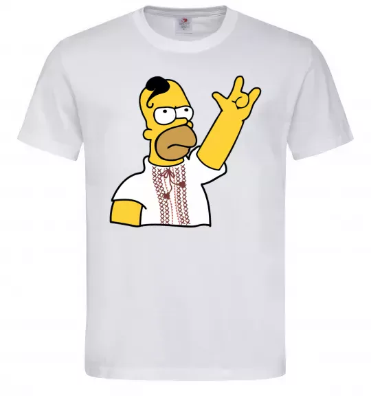 Мужская футболка Сімпсон українець Белый фото