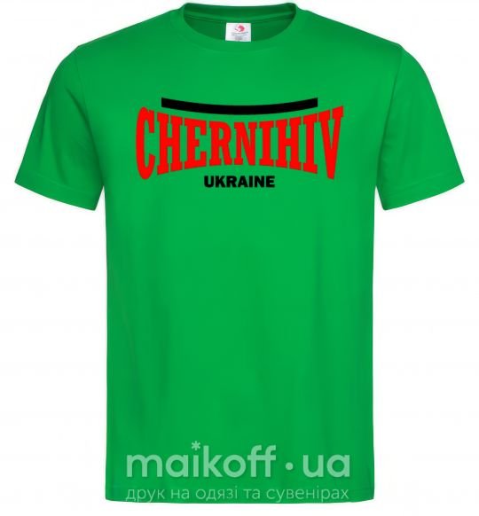 Мужская футболка Chernihiv Ukraine Зеленый фото