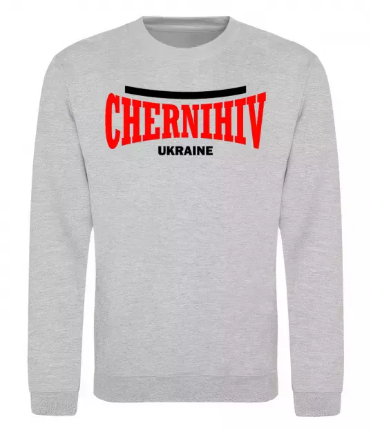 Світшот Chernihiv Ukraine Сірий меланж фото