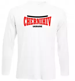 Лонгслив Чернігів прапор Белый фото