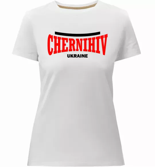 Женская премиум футболка Chernihiv Ukraine Белый фото