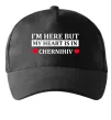 Кепка I'm here but my heart is in Chernihiv Чорний фото