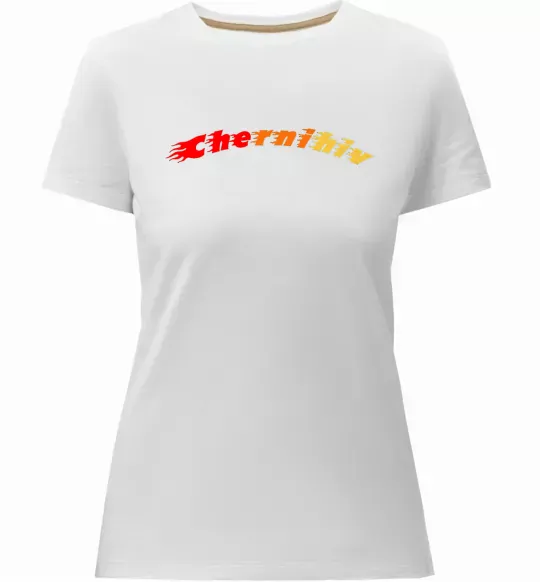 Женская премиум футболка Fire Chernihiv Белый фото