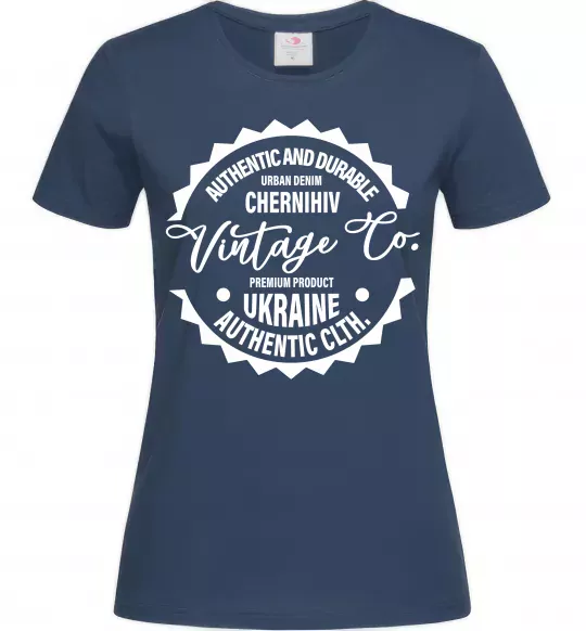 Женская футболка Chernihiv Vintage Co Темно-синий фото