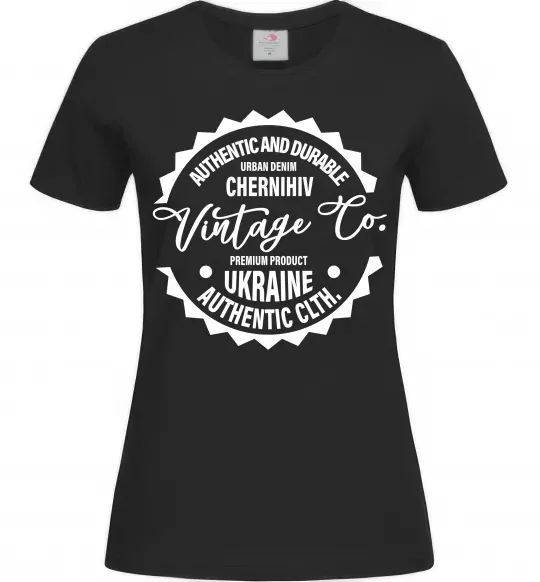 Женская футболка Chernihiv Vintage Co Черный фото