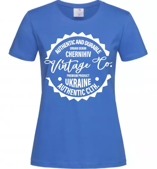 Женская футболка Chernihiv Vintage Co Ярко-синий фото