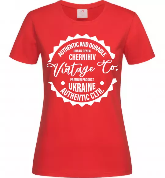 Женская футболка Chernihiv Vintage Co Красный фото