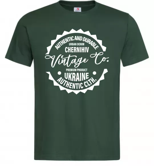 Чоловіча футболка Chernihiv Vintage Co Темно-зелений фото