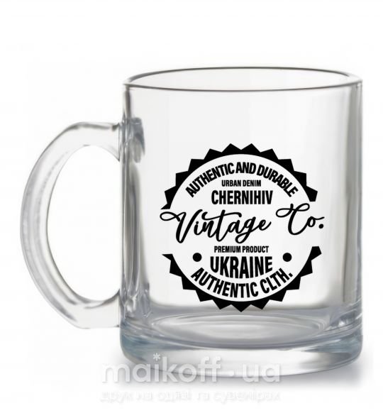 Чашка скляна Chernihiv Vintage Co Прозорий фото