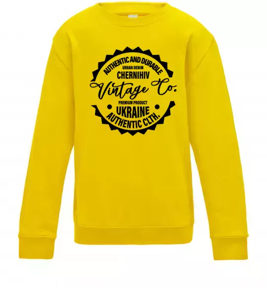 Детский Свитшот Chernihiv Vintage Co Солнечно желтый фото