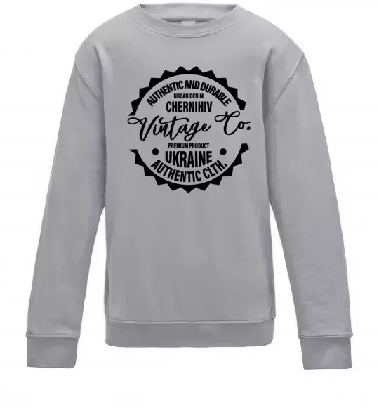 Детский Свитшот Chernihiv Vintage Co Серый меланж фото