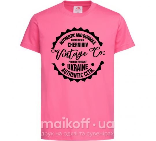 Детская футболка Chernihiv Vintage Co Ярко-розовый фото