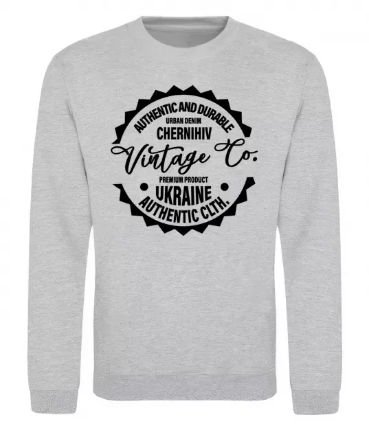 Свитшот Chernihiv Vintage Co Серый меланж фото