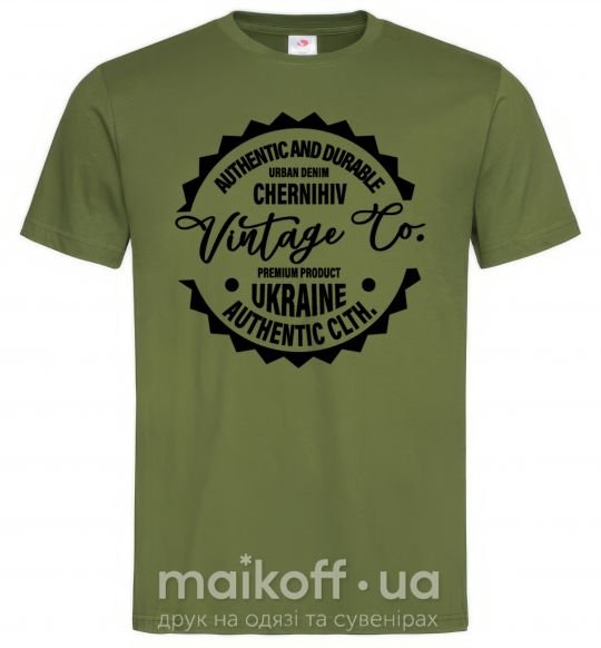 Мужская футболка Chernihiv Vintage Co Оливковый фото