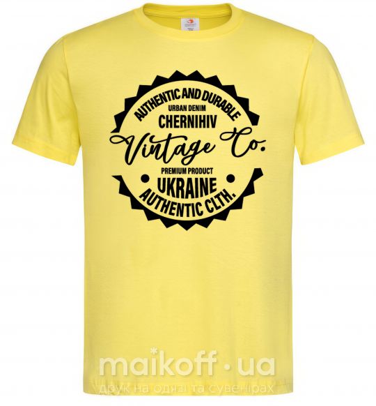 Мужская футболка Chernihiv Vintage Co Лимонный фото