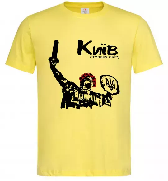Чоловіча футболка Київ столиця світу Лимонний фото