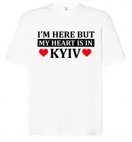 Футболка Оверсайз Київ каштан емблема Белый фото