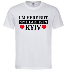 Чоловіча футболка I'm here but my heart is in Kyiv
