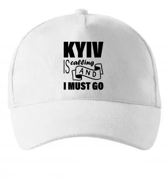 Кепка Kyiv is calling and i must go Белый фото