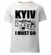 Мужская премиум футболка Kyiv is calling and i must go Белый фото