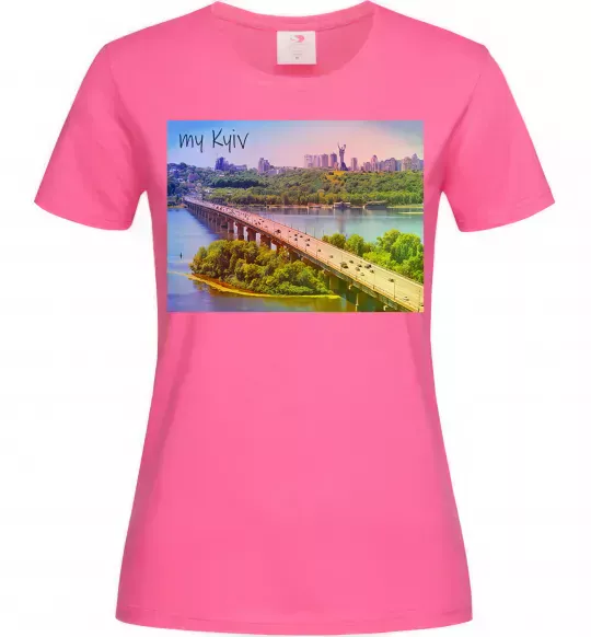 Женская футболка My Kyiv Ярко-розовый фото