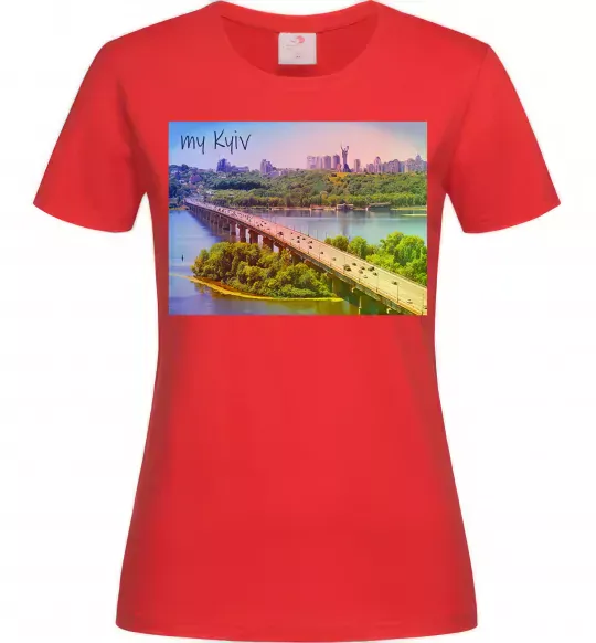 Женская футболка My Kyiv Красный фото
