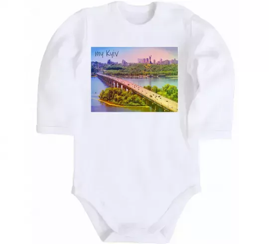 Дитячий бодік My Kyiv Білий фото