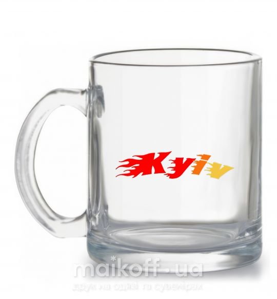 Чашка стеклянная Fire Kyiv Прозрачный фото