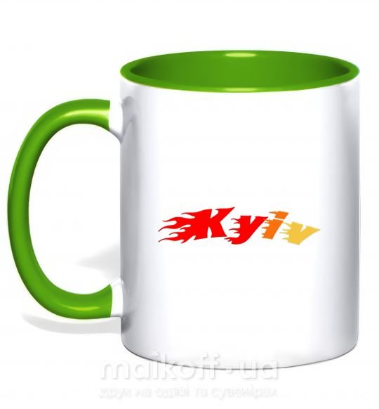 Чашка с цветной ручкой Fire Kyiv Зеленый фото