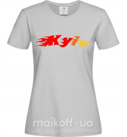 Жіноча футболка Fire Kyiv Сірий фото