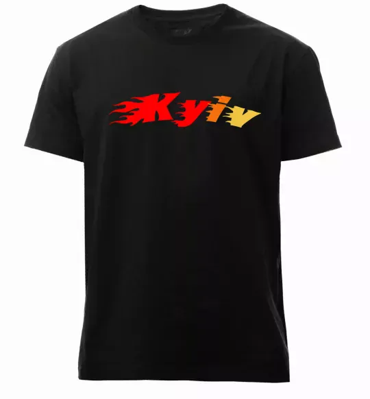 Чоловіча преміум футболка Fire Kyiv Чорний фото