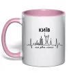 Чашка з кольоровою ручкою Моє рідне місто Київ Ніжно рожевий Чашка з кольоровою ручкою Моє рідне місто Київ Ніжно рожевий фото