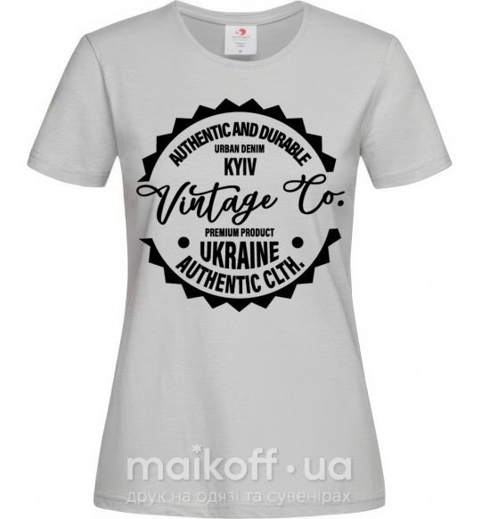 Жіноча футболка Kyiv Vintage Co Сірий фото