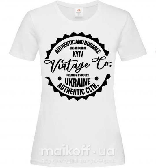 Жіноча футболка Kyiv Vintage Co Білий фото