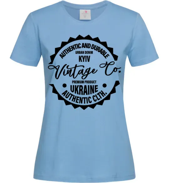 Женская футболка Kyiv Vintage Co Голубой фото
