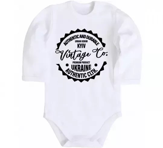 Детский боди Kyiv Vintage Co Белый фото