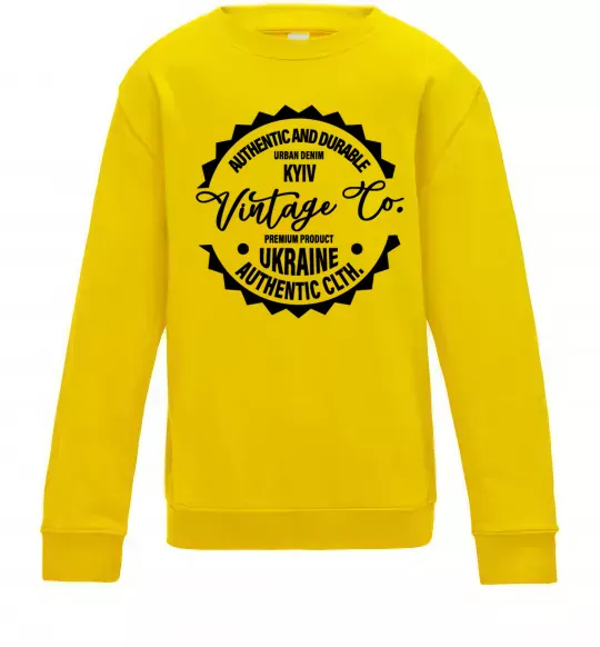 Детский Свитшот Kyiv Vintage Co Солнечно желтый фото